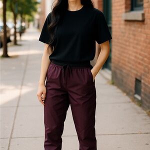 Nike Black and Maroon Joggers